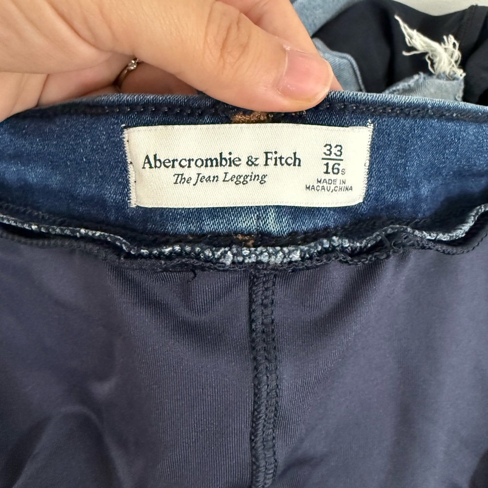 Abercrombie & Fitch Maternity Dark Blue Jean Leggings
